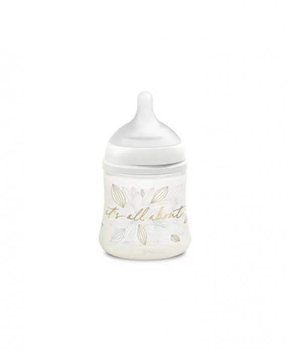 Biberon 150 ml tetină fiziologică SX Pro cu debit lent Gri Gold Premium [2]