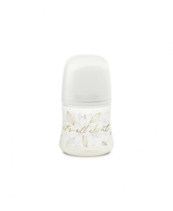 Biberon 150 ml tetină fiziologică SX Pro cu debit lent Gri Gold Premium [1]