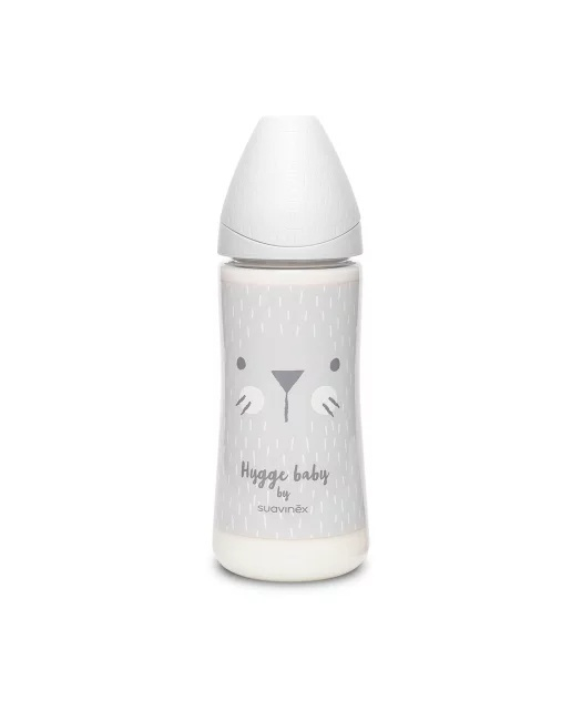 Biberon 360 ml cu tetină rotundă din silicon, debit dens, Hygge Suavinex [2]