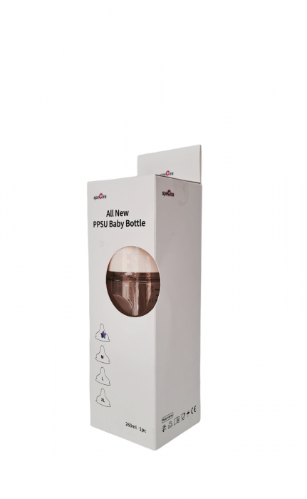 Biberon anticolici premium cu tetina S, galben (260 ml) [3]