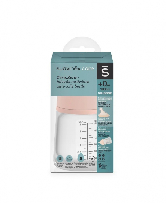 Biberon cu debit variabil Zero Zero 180 ml Suavinex [1]