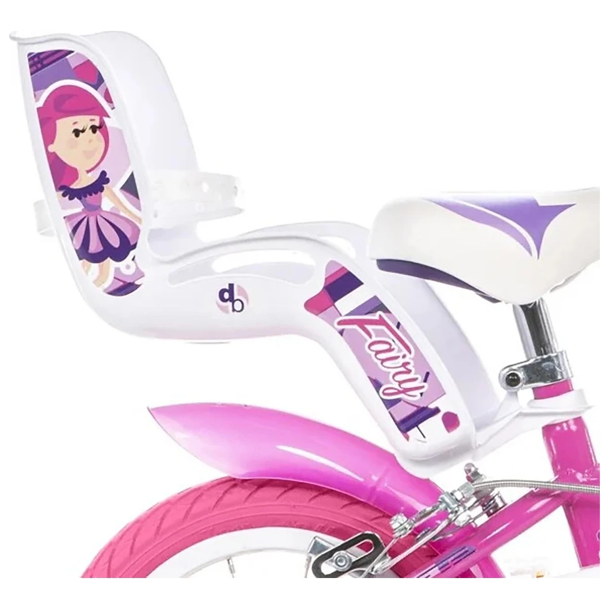 Bicicleta copii 12", 3-5 ani, Dino Bikes roz [5]