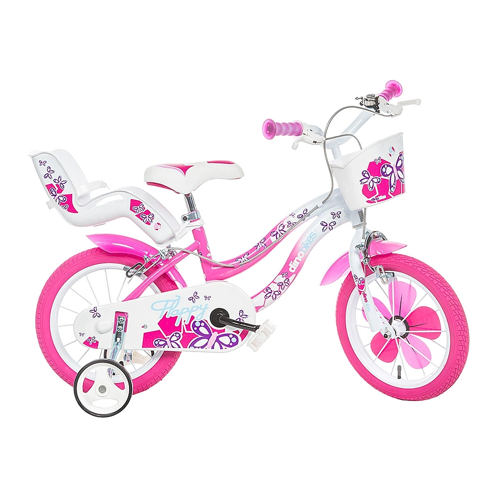 Bicicleta copii 16 inch Dino Flappy roz, 6-8 ani [1]