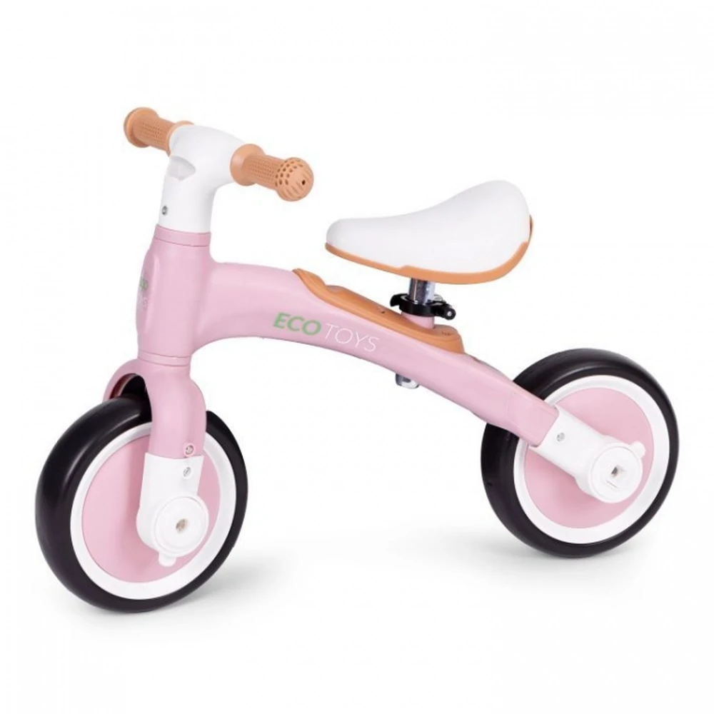 Bicicleta cu pedale 3 in 1 si roti ajutatoare Roz [4]