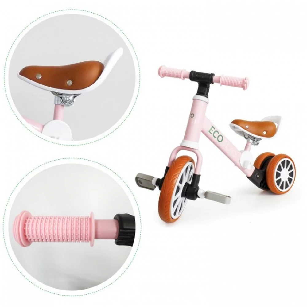 Bicicleta cu pedale detasabile Ecotoys - Roz [9]
