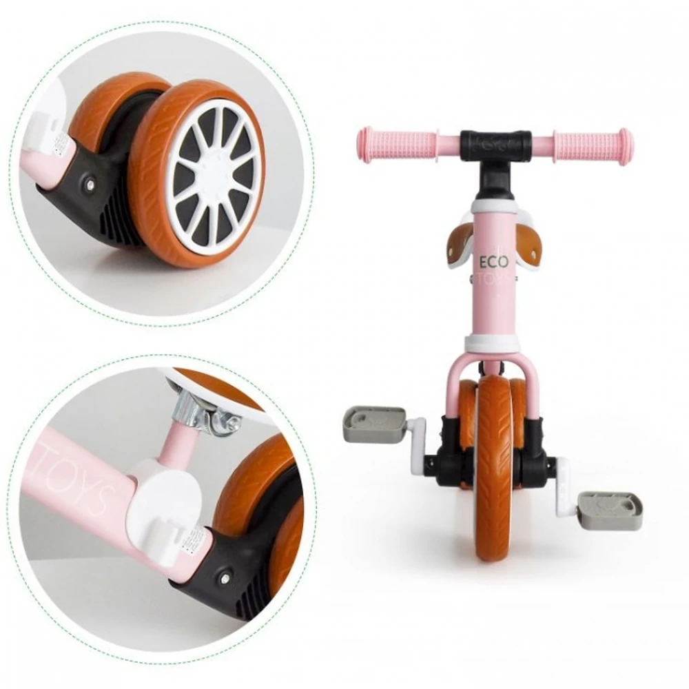Bicicleta cu pedale detasabile Ecotoys - Roz [6]