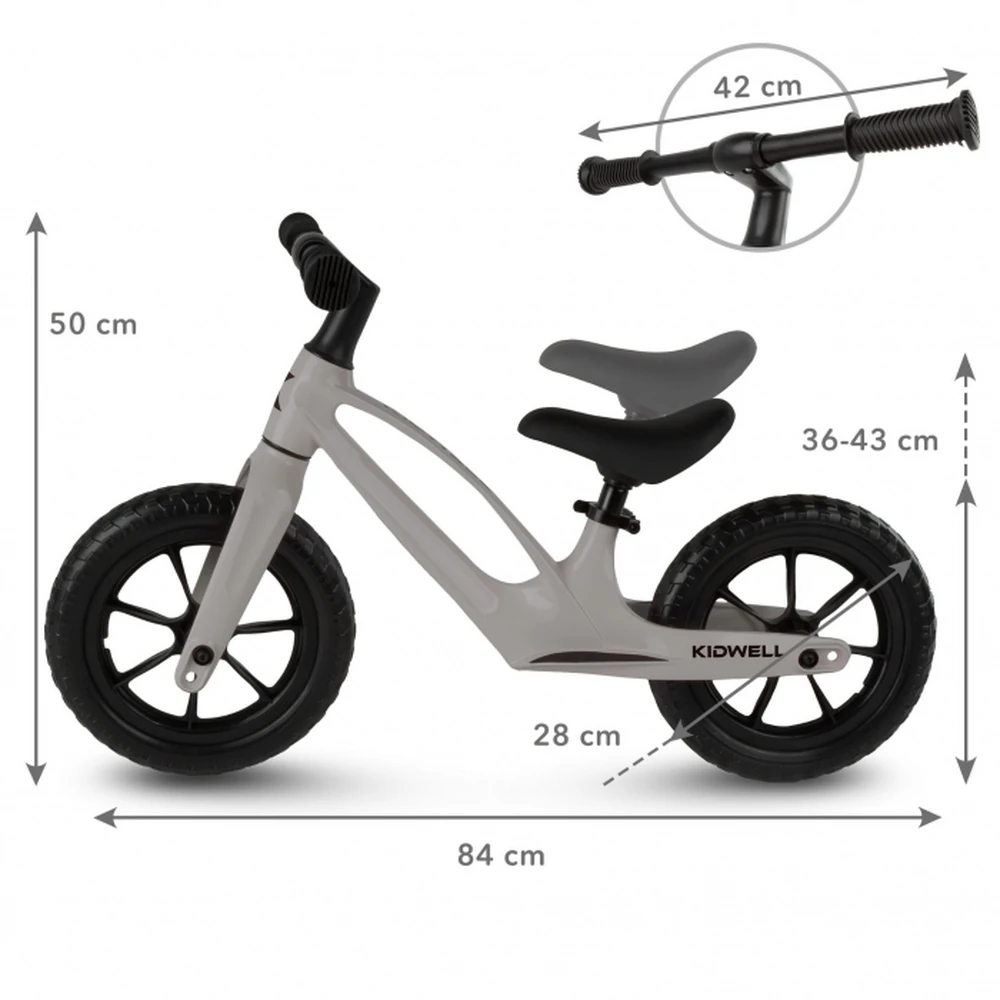 Bicicleta fara pedale, Kidwell VITO - Gri [2]