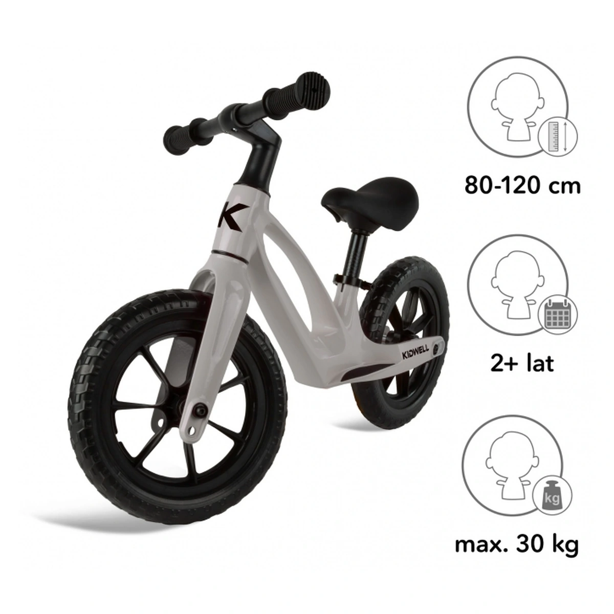 Bicicleta fara pedale, Kidwell VITO - Gri [6]