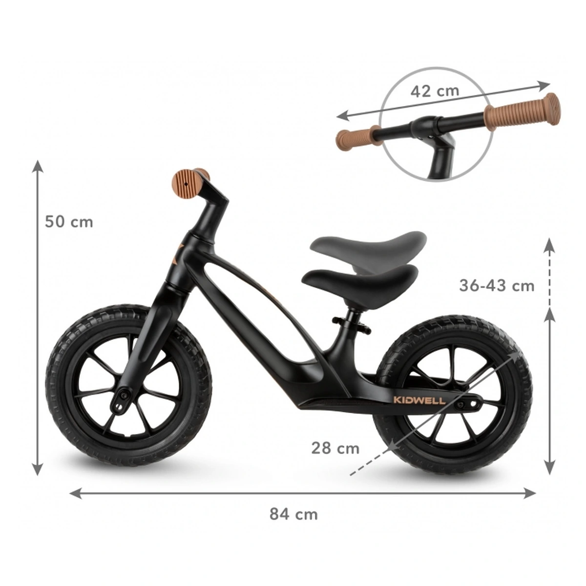 Bicicleta fara pedale, Kidwell VITO - Negru [10]