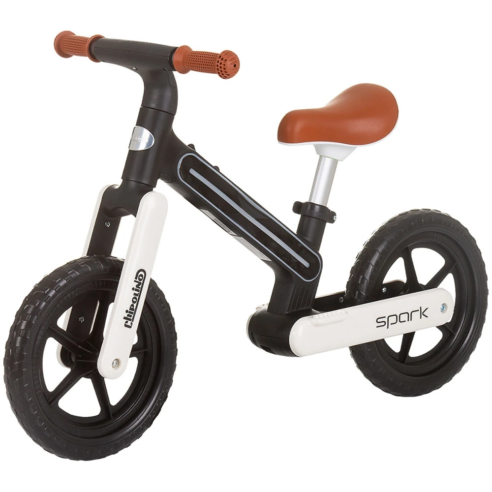 Bicicleta fara pedale Chipolino Spark, Black white [1]