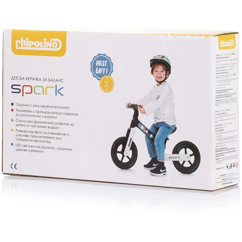 Bicicleta fara pedale Chipolino Spark, Blue [4]