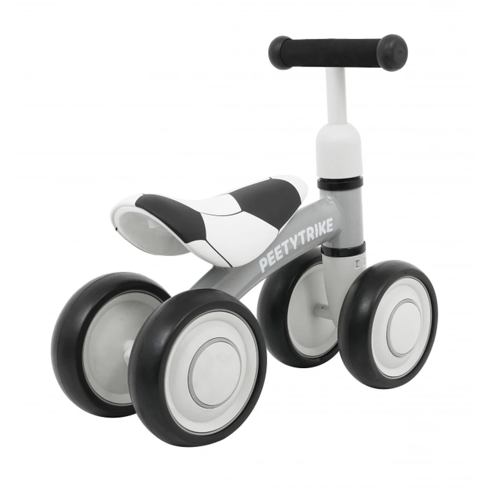 Bicicleta fara pedale cu 4 roti din plastic SporTrike - Alb [4]