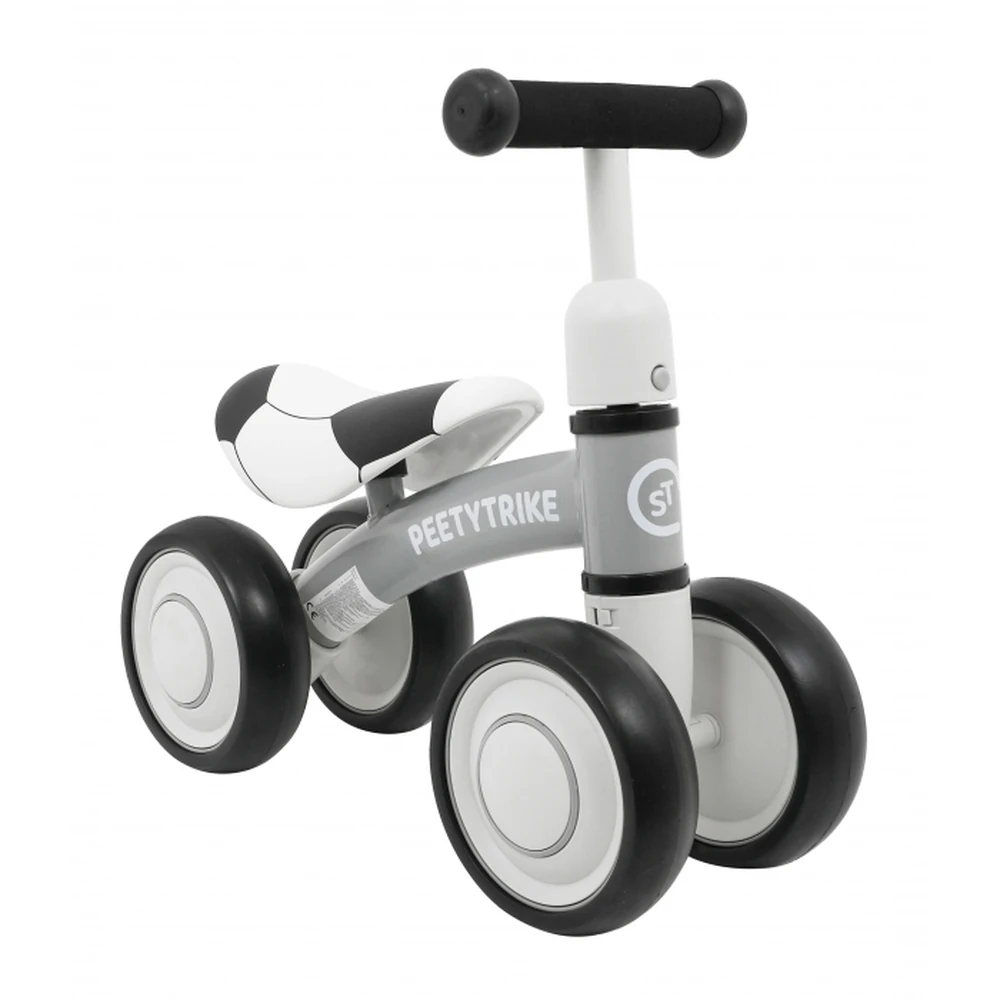 Bicicleta fara pedale cu 4 roti din plastic SporTrike - Alb [3]