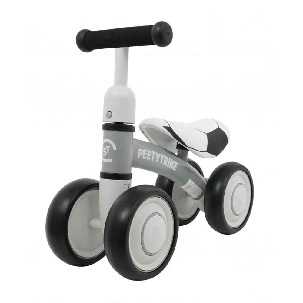 Bicicleta fara pedale cu 4 roti din plastic SporTrike - Alb [5]
