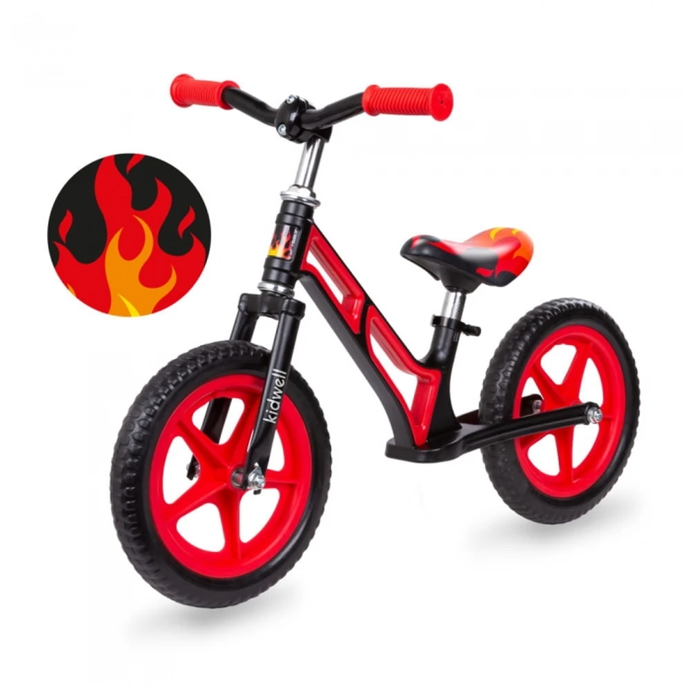 Bicicleta fara pedale cu cadru din magneziu Kidwell COMET - Black Red [1]