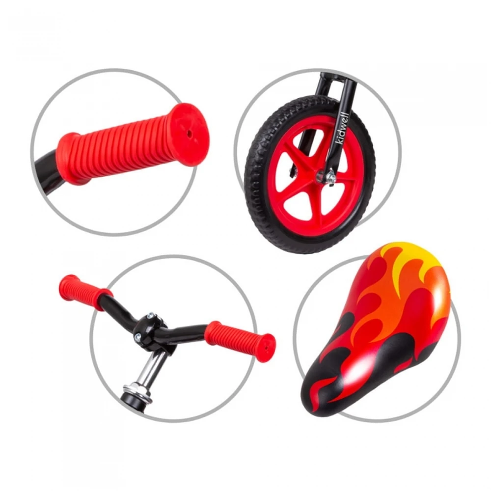 Bicicleta fara pedale cu cadru din magneziu Kidwell COMET - Black Red [5]