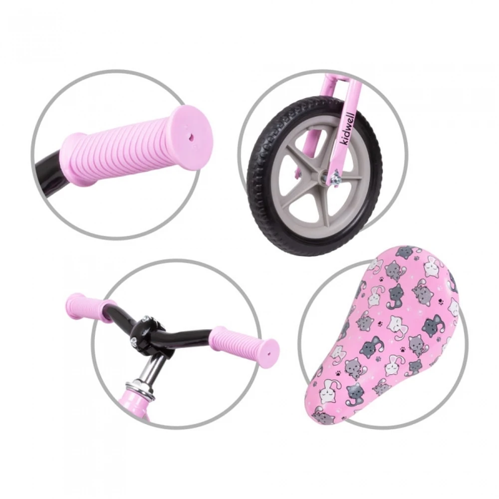 Bicicleta fara pedale cu cadru din magneziu Kidwell COMET - Pink Gray [5]