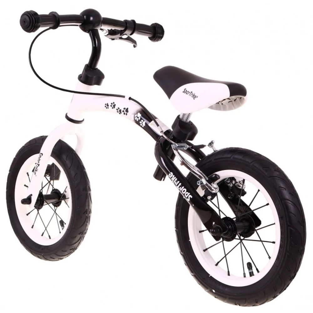 Bicicleta fara pedale cu frana si cadru variabil, roti gonflabile, Boomerang SporTrike - Alb [8]