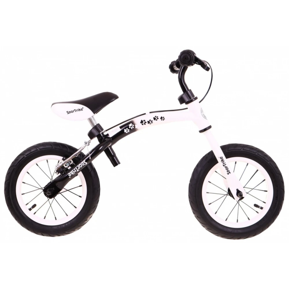 Bicicleta fara pedale cu frana si cadru variabil, roti gonflabile, Boomerang SporTrike - Alb [2]