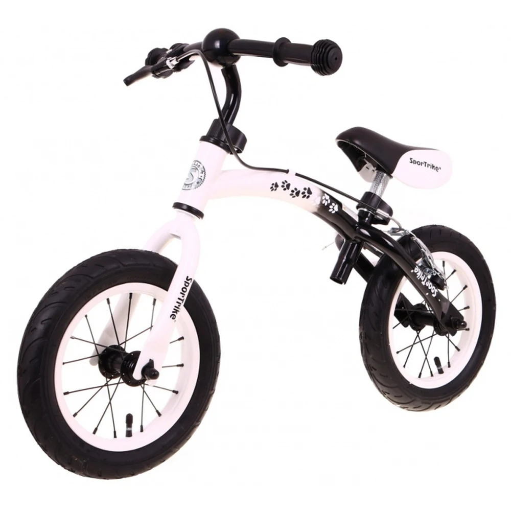 Bicicleta fara pedale cu frana si cadru variabil, roti gonflabile, Boomerang SporTrike - Alb [1]