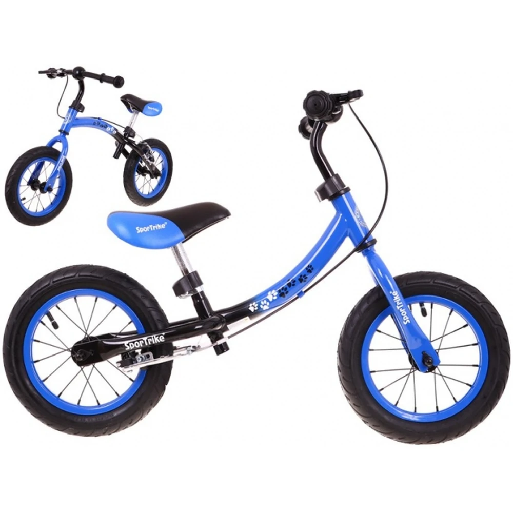 Bicicleta fara pedale cu frana si cadru variabil, roti gonflabile, Boomerang SporTrike - Albastru [3]