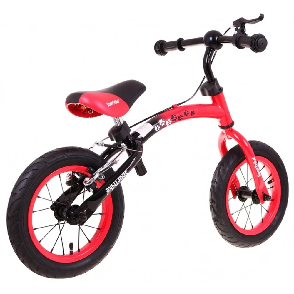 Bicicleta fara pedale cu frana si cadru variabil, roti gonflabile, Boomerang SporTrike - Rosu [4]