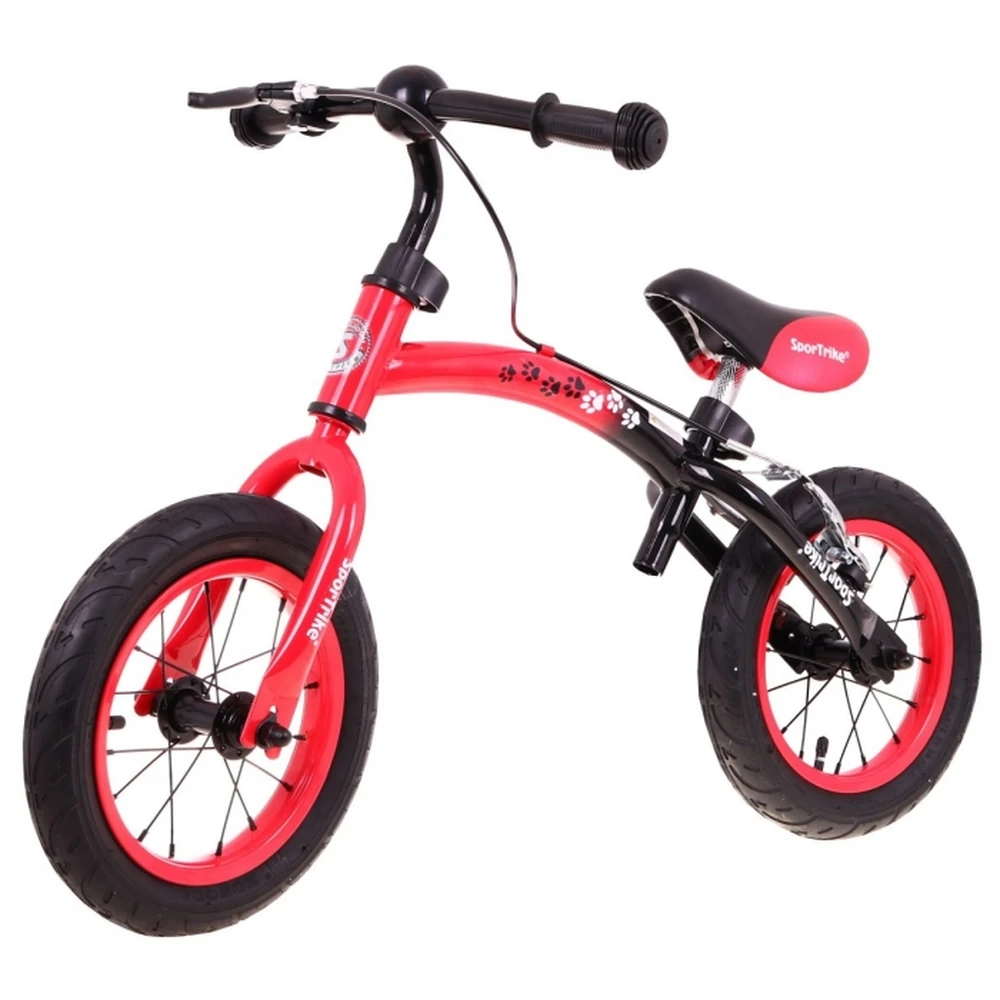 Bicicleta fara pedale cu frana si cadru variabil, roti gonflabile, Boomerang SporTrike - Rosu [7]