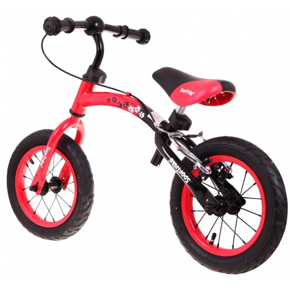 Bicicleta fara pedale cu frana si cadru variabil, roti gonflabile, Boomerang SporTrike - Rosu [6]