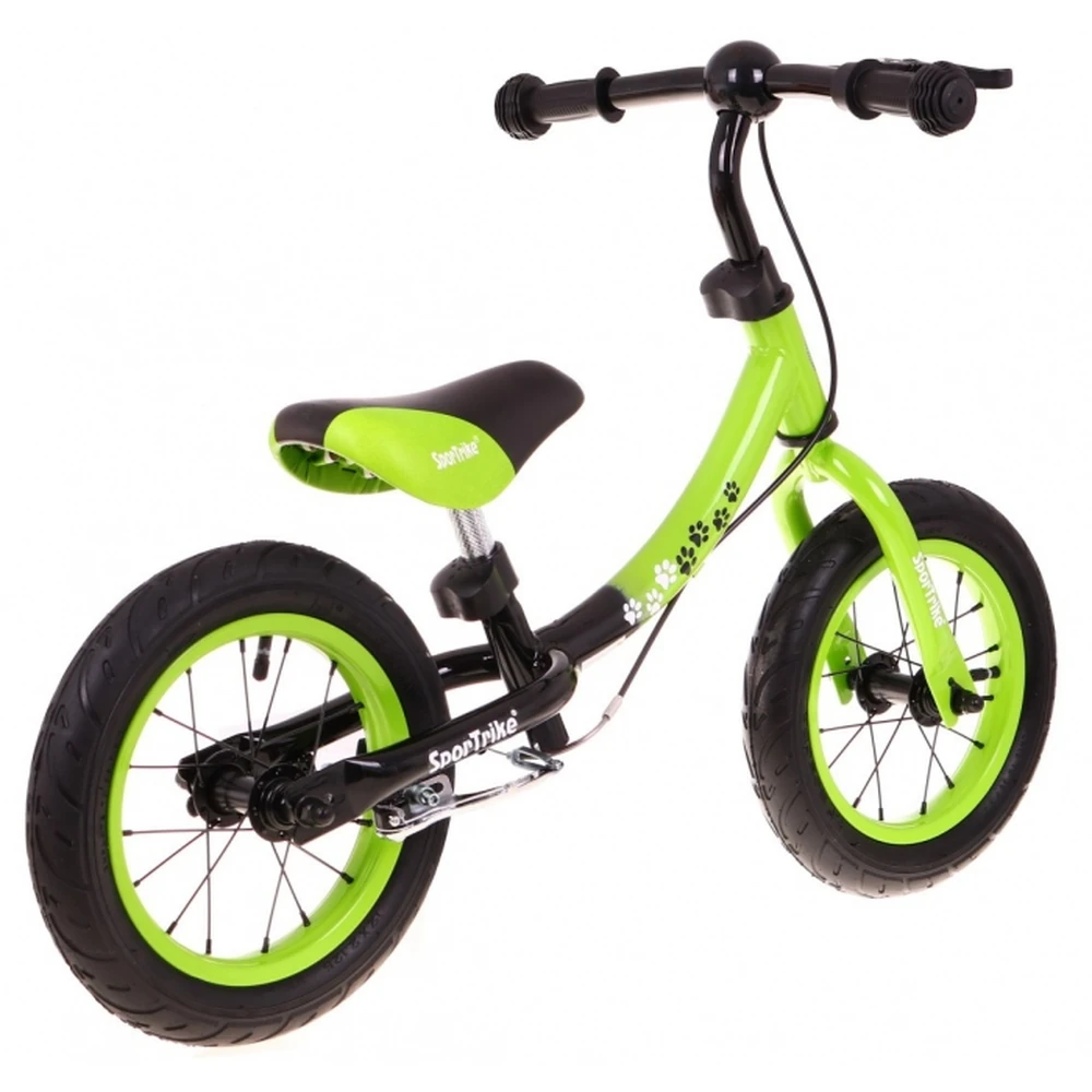 Bicicleta fara pedale cu frana si cadru variabil, roti gonflabile, Boomerang SporTrike - Verde [10]