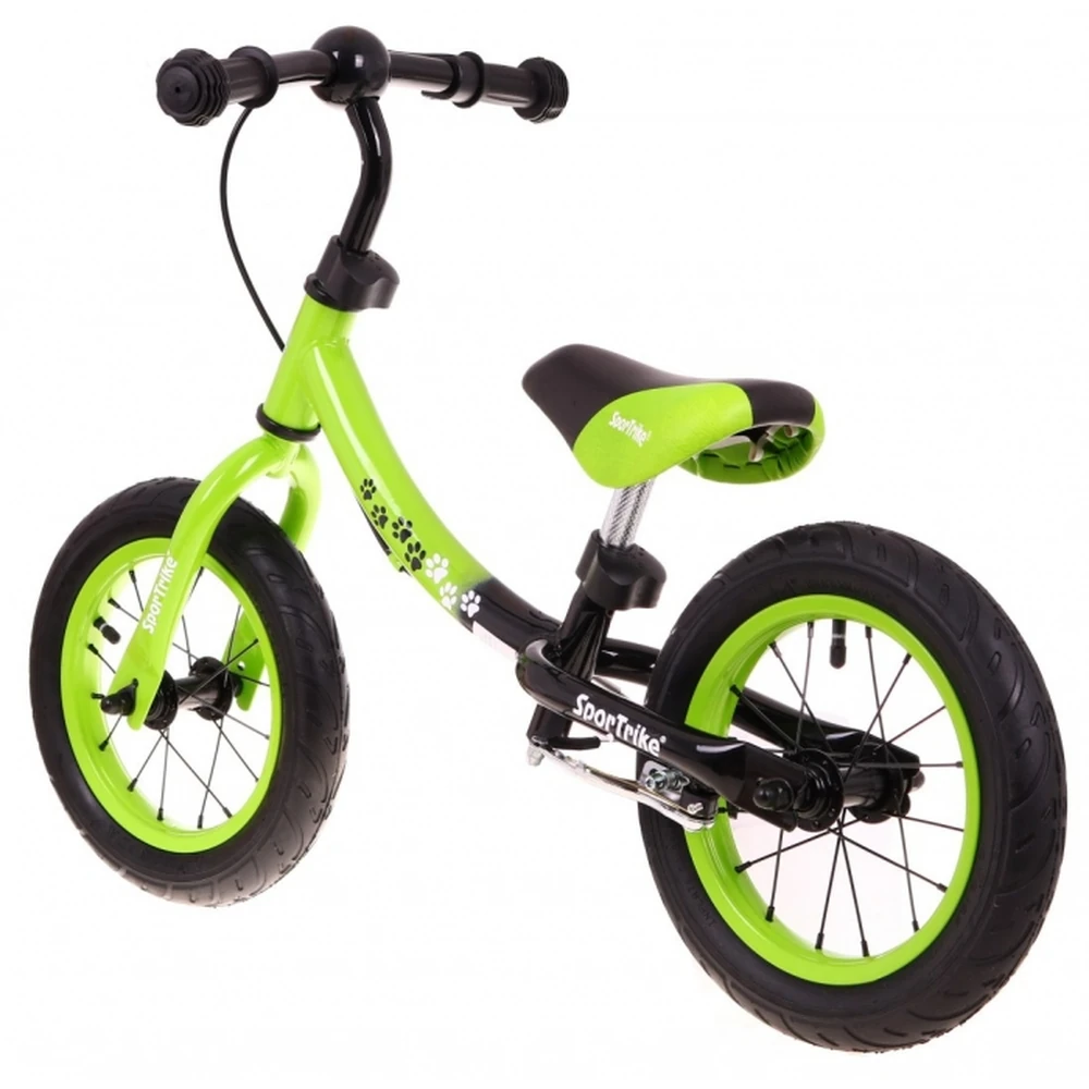 Bicicleta fara pedale cu frana si cadru variabil, roti gonflabile, Boomerang SporTrike - Verde [3]