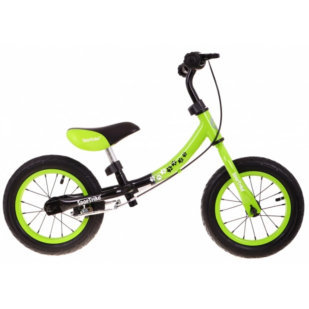 Bicicleta fara pedale cu frana si cadru variabil, roti gonflabile, Boomerang SporTrike - Verde [4]