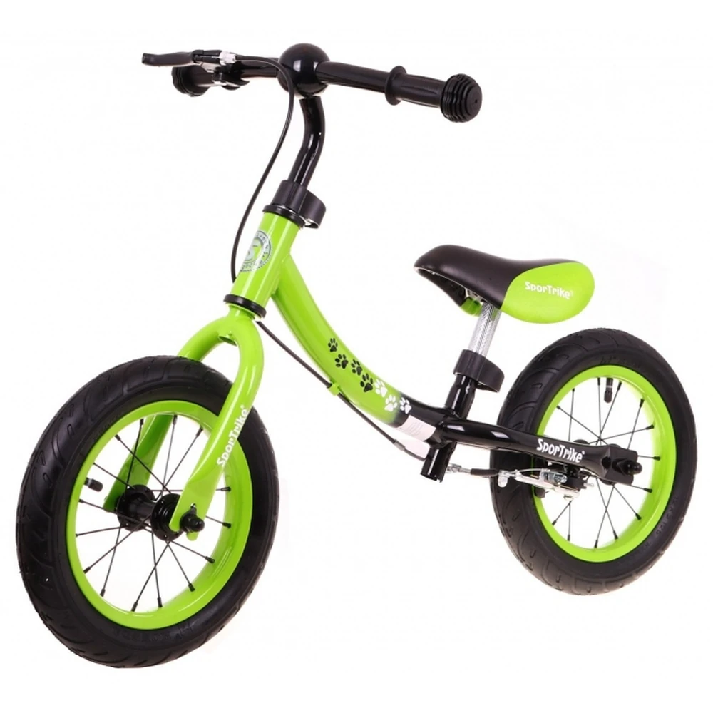 Bicicleta fara pedale cu frana si cadru variabil, roti gonflabile, Boomerang SporTrike - Verde [8]
