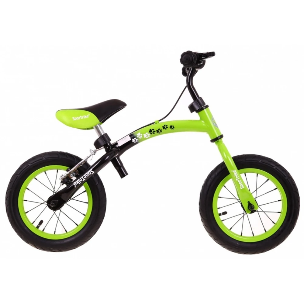 Bicicleta fara pedale cu frana si cadru variabil, roti gonflabile, Boomerang SporTrike - Verde [11]