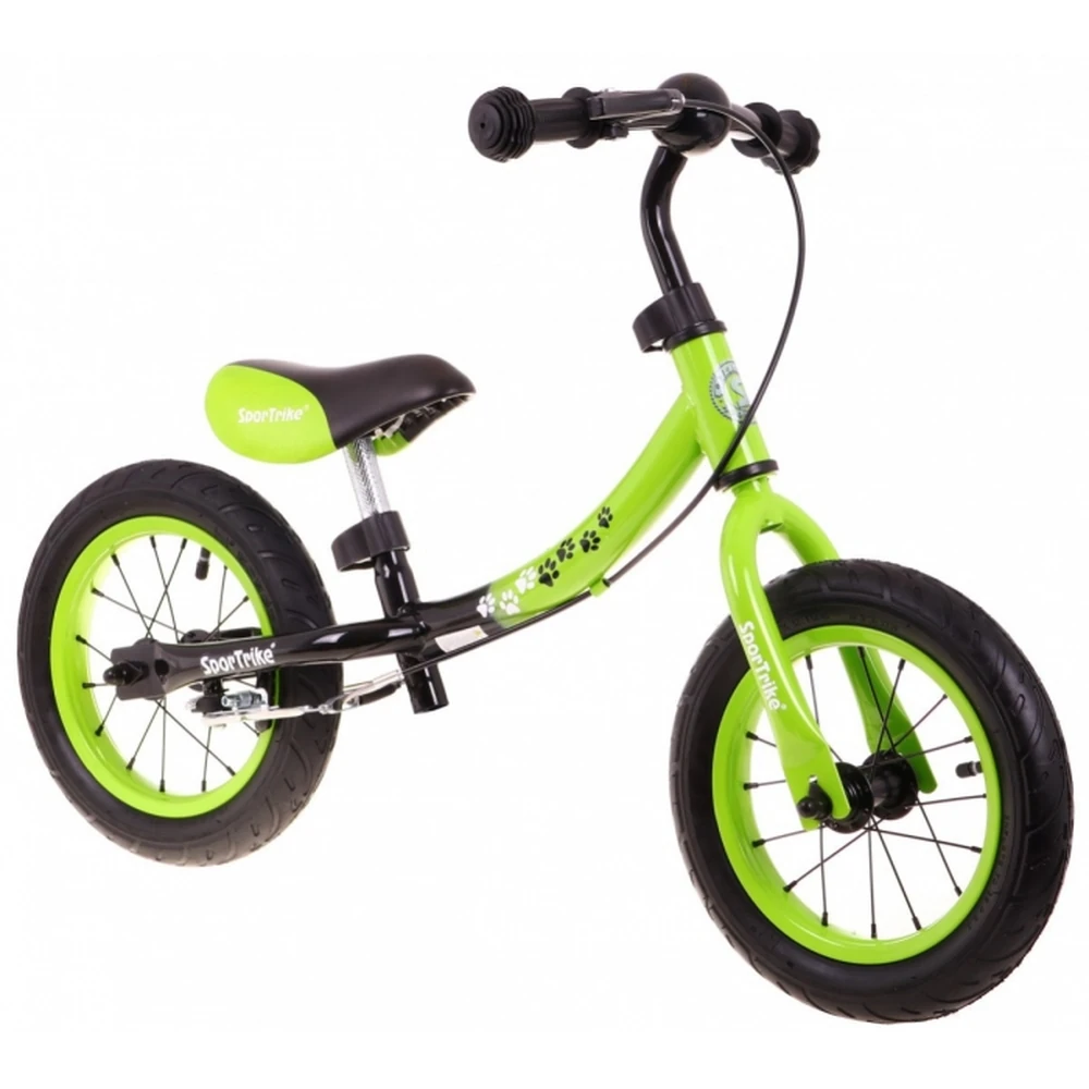 Bicicleta fara pedale cu frana si cadru variabil, roti gonflabile, Boomerang SporTrike - Verde [9]