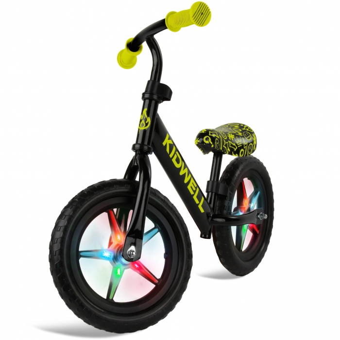 Bicicleta fara pedale cu LED Kidwell REBEL - Neon Yellow [2]