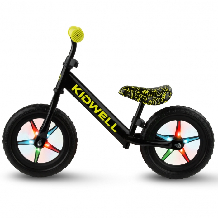 Bicicleta fara pedale cu LED Kidwell REBEL - Neon Yellow [3]