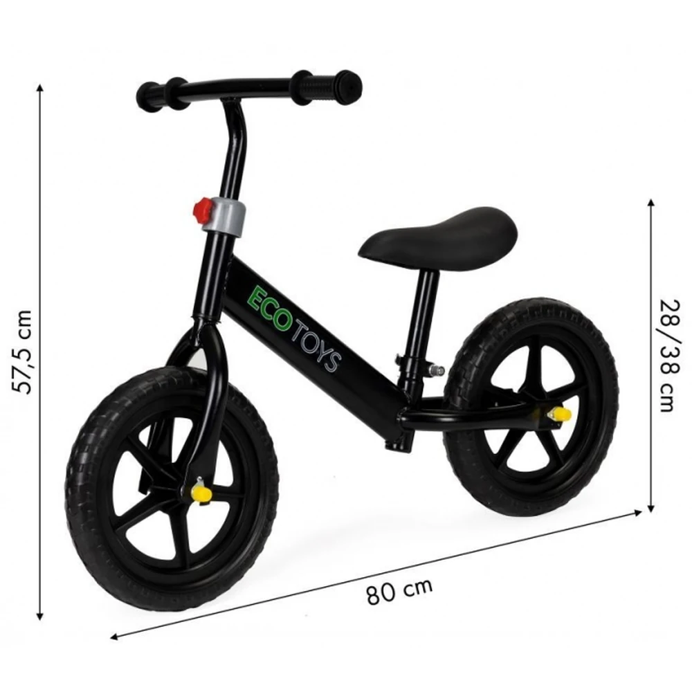 Bicicleta fara pedale cu roti din spuma EVA JM-763 - Negru [5]