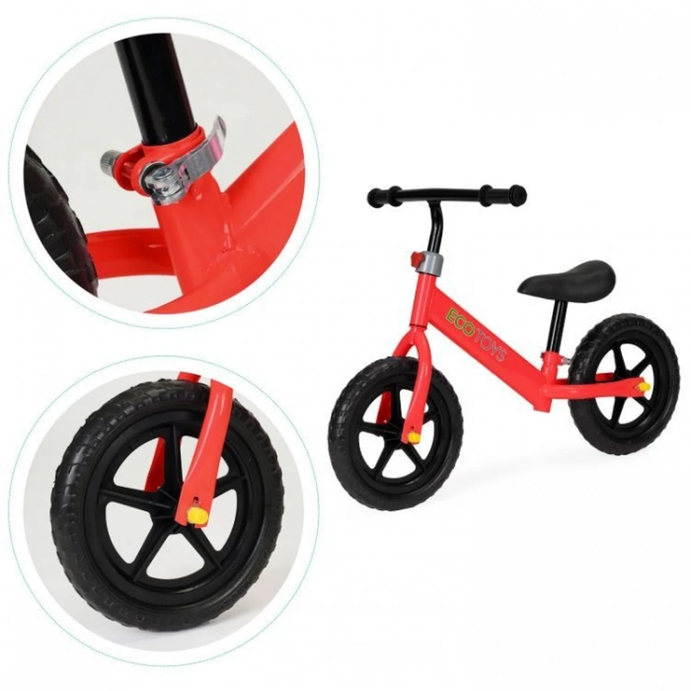 Bicicleta fara pedale cu roti din spuma EVA JM-763 - Rosu [4]