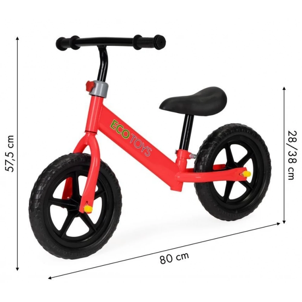 Bicicleta fara pedale cu roti din spuma EVA JM-763 - Rosu [5]