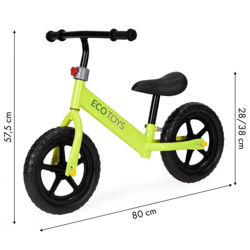Bicicleta fara pedale cu roti din spuma EVA JM-763 - Verde [6]