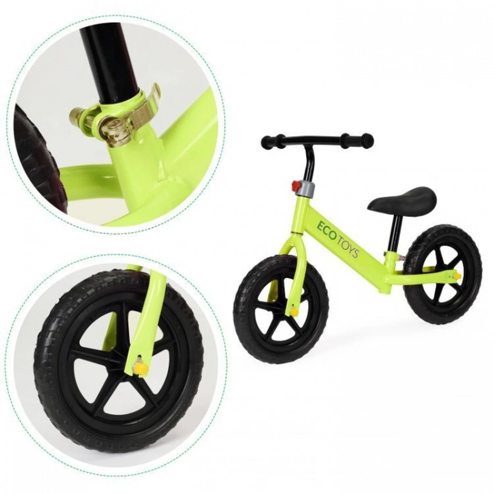 Bicicleta fara pedale cu roti din spuma EVA JM-763 - Verde [5]