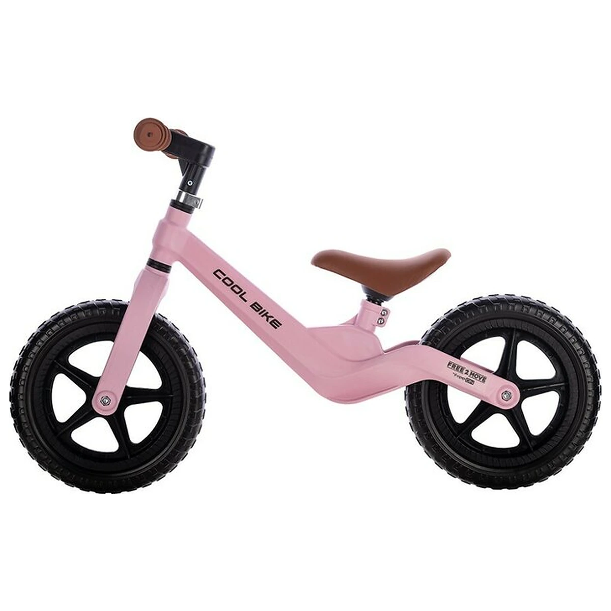 Bicicleta fara pedale, Free2Move, Cool Bike, Cu ghidon si sa reglabile, Roti din EVA, Pana in 30 Kg, Roti 12 inch, 24 luni+, Pink [2]
