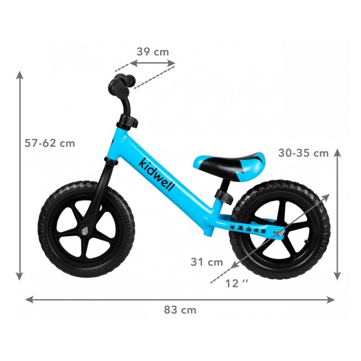 Bicicleta fara pedale Kidwell Rebel, Blue [4]