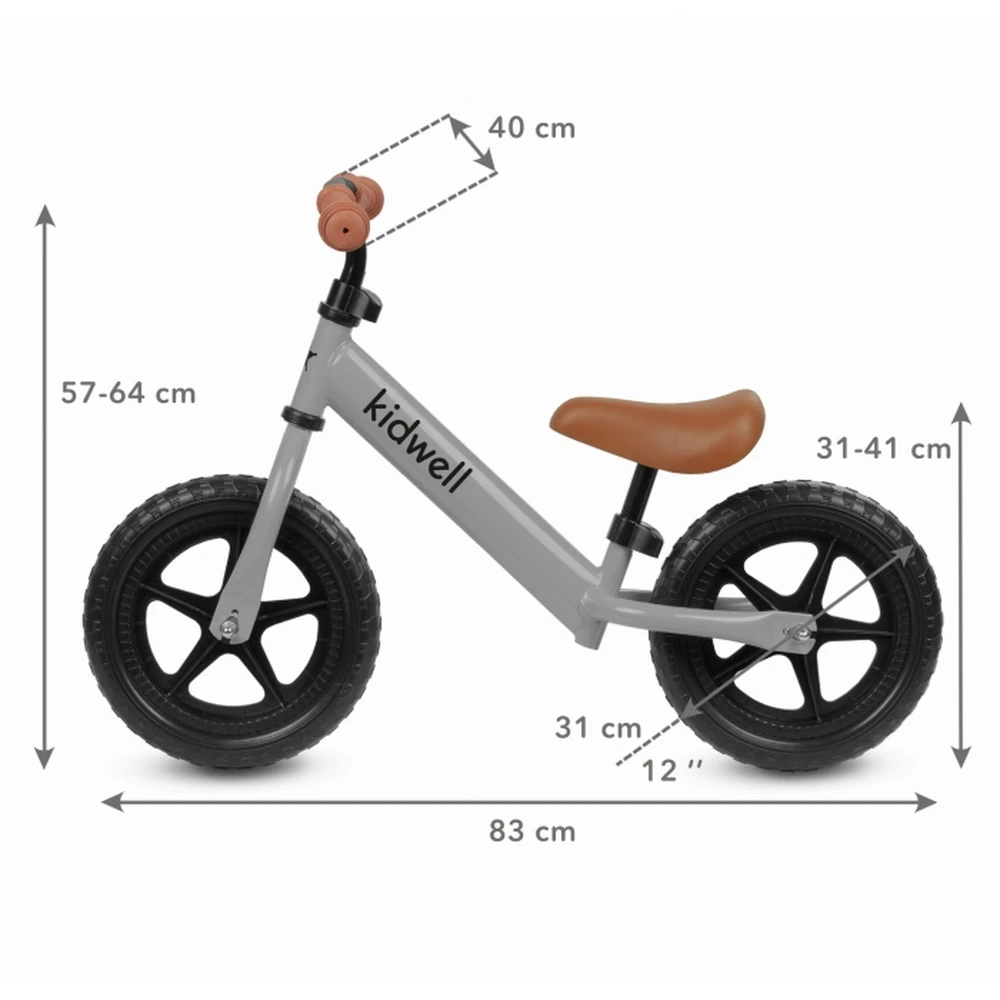 Bicicleta fara pedale Kidwell Rebel Gray [5]
