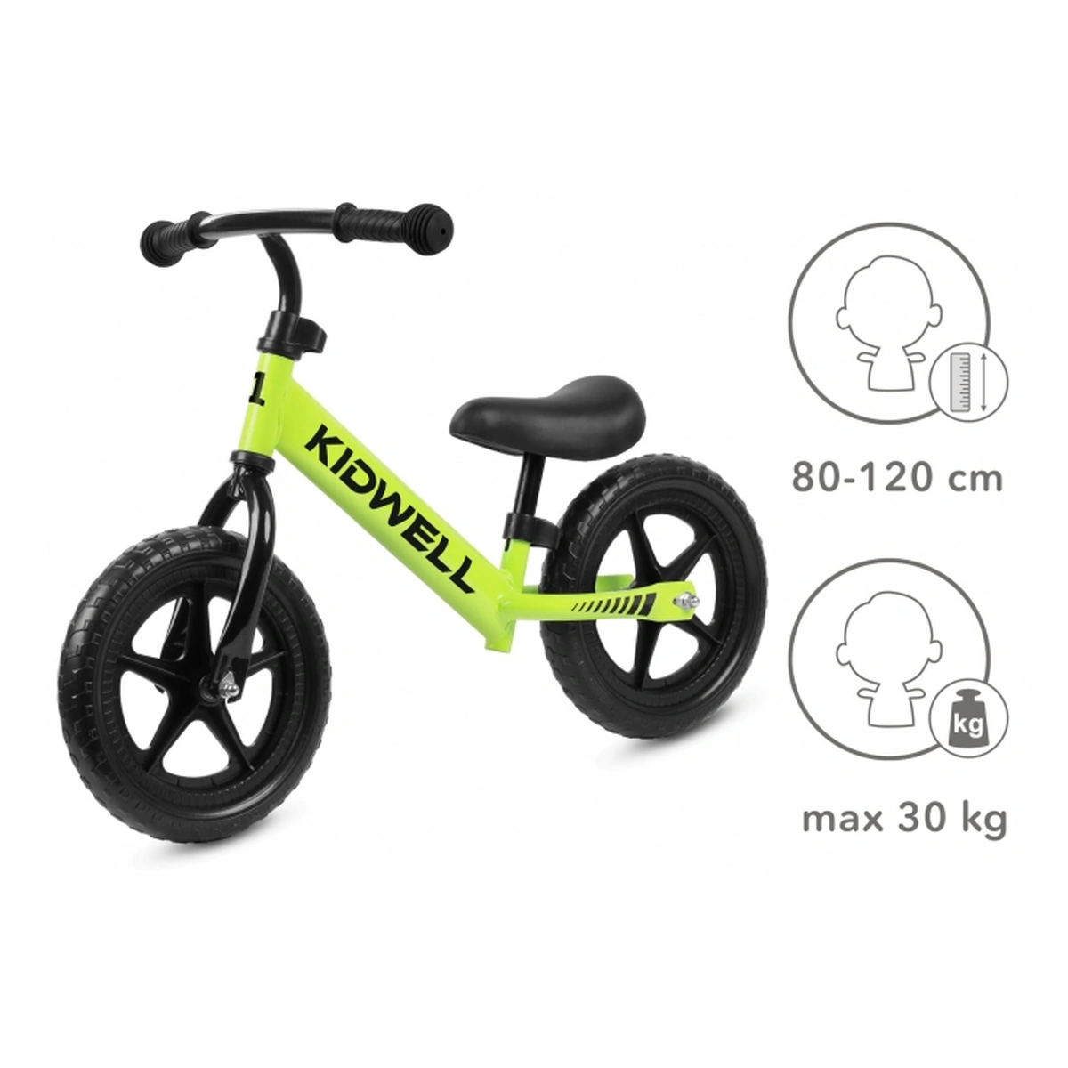 Bicicleta fara pedale Kidwell Rebel, Verde [5]