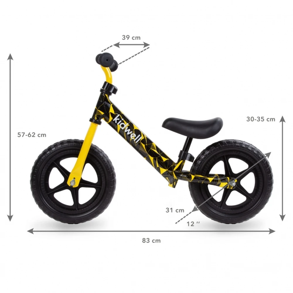 Bicicleta fara pedale Kidwell Rebel Yellow [5]