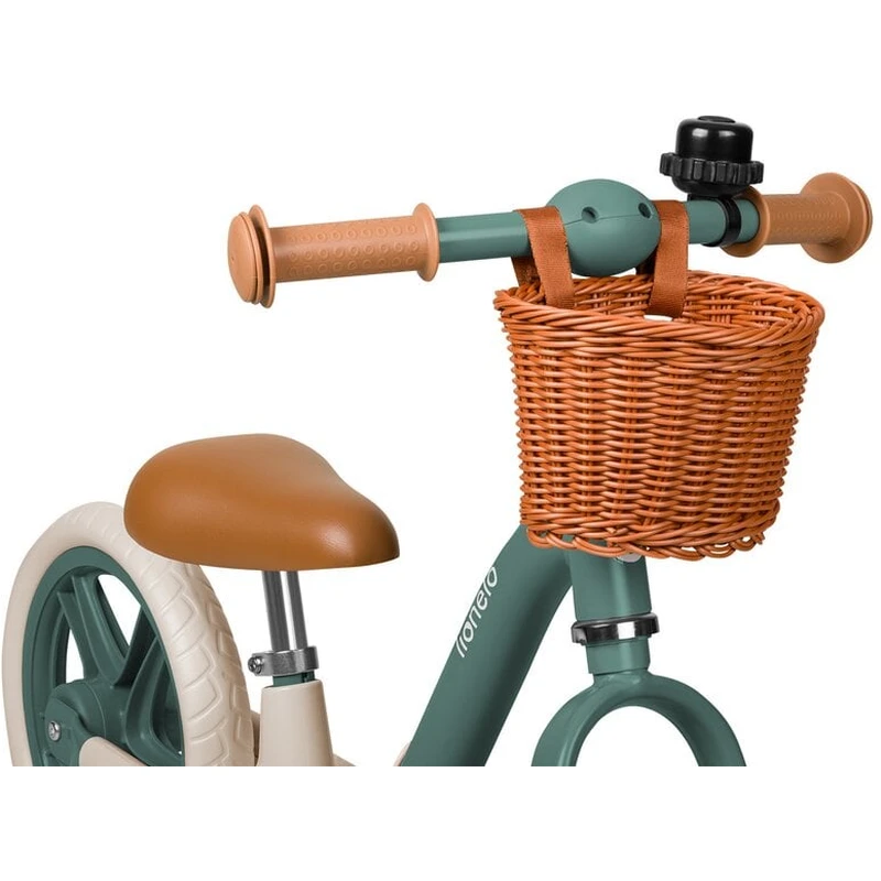 Bicicleta fara pedale, Lionelo, Alex Plus, Usoara, Cu ghidon si sa reglabile, Include cos depozitare si sonerie, Din otel, Cu roti din spuma EVA, 12 inch, Green Forest [7]