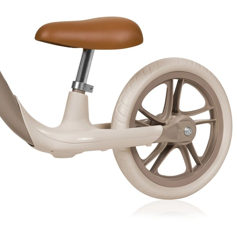 Bicicleta fara pedale, Lionelo, Alex Plus, Usoara, Include cos depozitare si sonerie, 12 inch, Beige Sand [5]