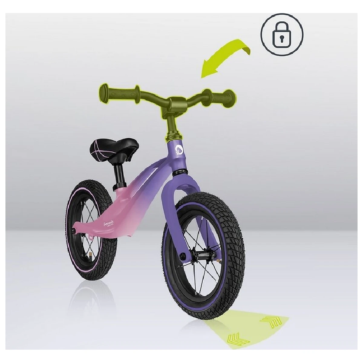 Bicicleta fara pedale, Lionelo, Bart Air, Usoara, Cu roti gonflabile, Cu cadru din magneziu, Cu ghidon si sa reglabile, [6]