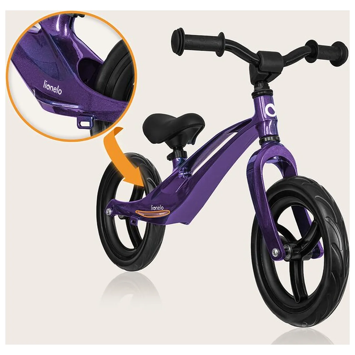 Bicicleta fara pedale, Lionelo, Bart, Usoara, Cu cadru din magneziu, Cu ghidon si sa reglabile, Greutate 3 Kg, 12 inch, [8]